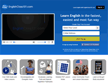 Tablet Screenshot of englishclass101.com